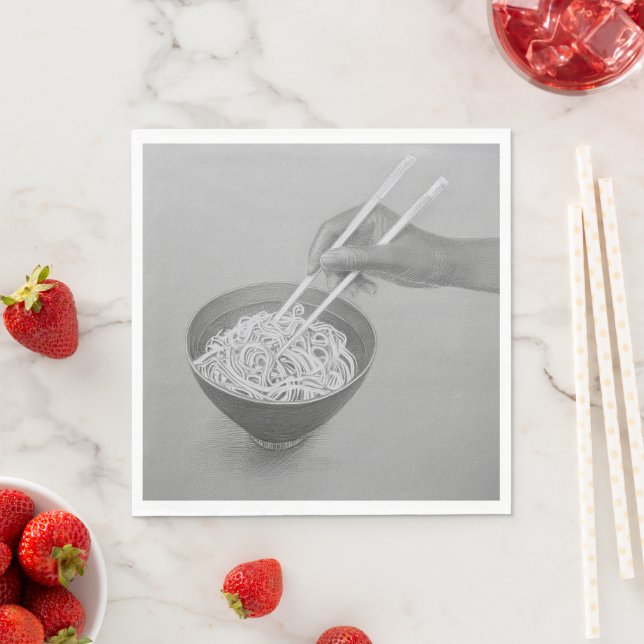 Noodles - Standard Luncheon Paper Napkins Serviette (Beispiel)