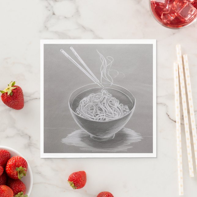 Noodles - Standard Luncheon Paper Napkins Serviette (Beispiel)