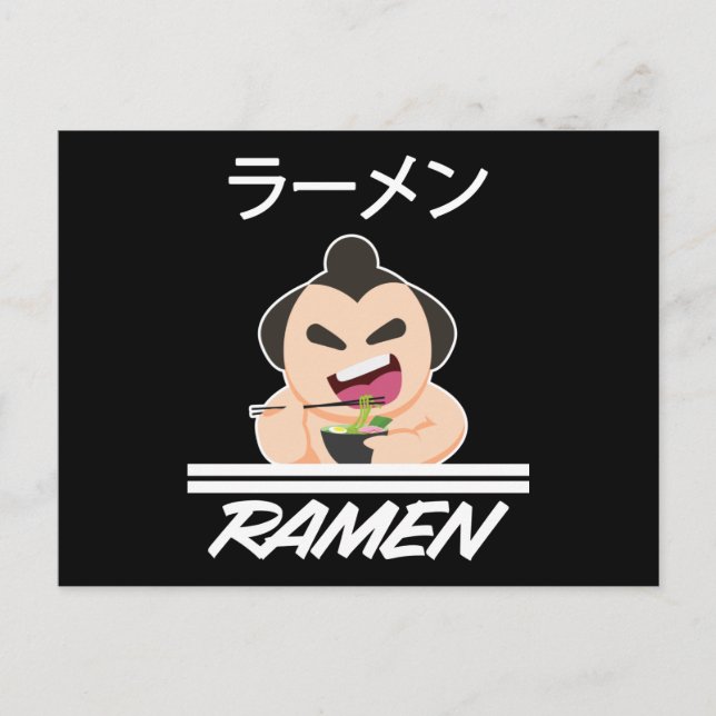 Noodles Sumo Wrestler Anime Manga Fun Japan Otaku Postkarte (Vorderseite)