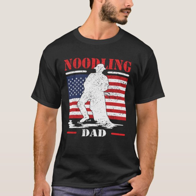 Noodling Dad like fishing but needs skill noodling T-Shirt (Vorderseite)