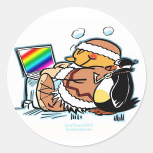 Nooky & Freeze Runder Aufkleber