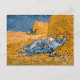 Noon, Erholung aus der Arbeit nach Millet Vincent  Postkarte
