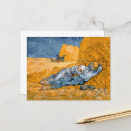 Noon, Erholung aus der Arbeit von Vincent Van Gogh Postkarte