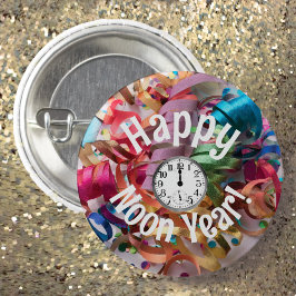 Noon Year's Eve Family Party Button