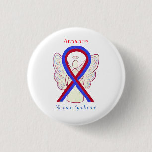 Noonan Syndrome Awareness Ribbon Angel Buttone Button