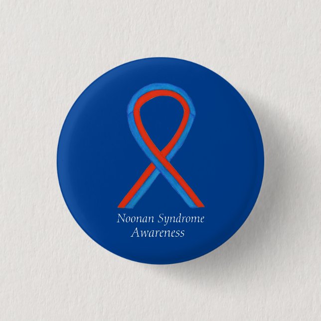 Noonan Syndrome Awareness Ribbon Button Buttone (Vorderseite)