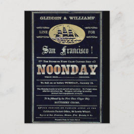 Noonday Clipper Segelschiff 1900 Postkarte