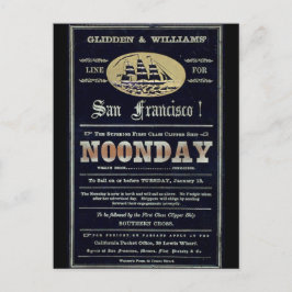 Noonday Clipper Segelschiff 1900 Postkarte