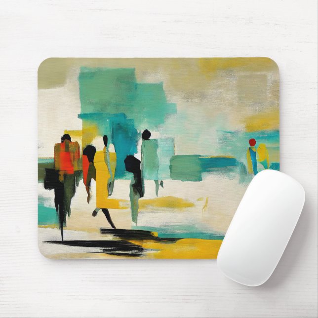 Noontide Vibrance – Abstract Figures Mousepad (Mit Mouse)