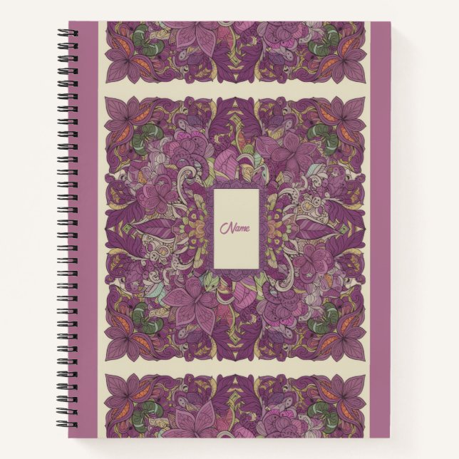 Nooracle Plum Intricate Growth Journal Notizbuch (Vorderseite)