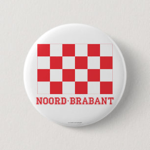 Noord-Brabant Flagge mit Namen Button