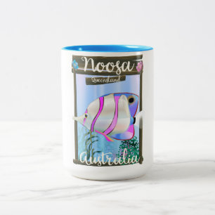 Noosa Australien Vintage-Reiseposter Zweifarbige Tasse