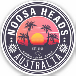 Noosa Heads Australia Vintag Retro Souvenirs 80er Aufkleber