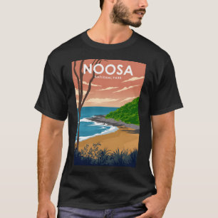 Noosa Nationalpark Australien Minimal Reise Poster T-Shirt