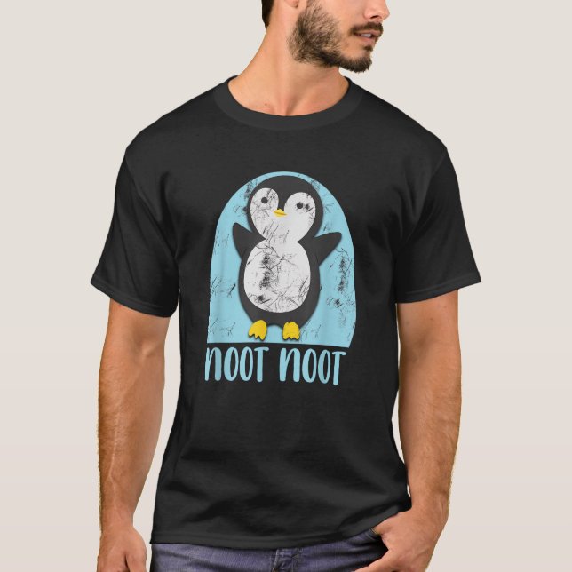 Noot Noot Funny Penguin Bird Sound Christmas Winte T-Shirt (Vorderseite)