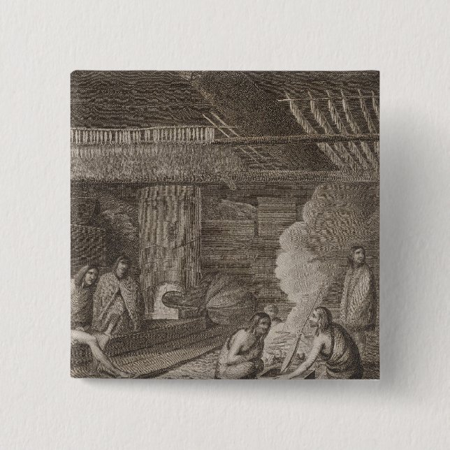 Nootka-Haus, British Columbia Button (Vorderseite)