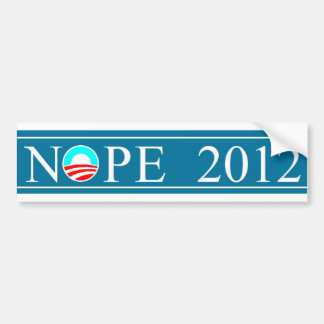 NOPE 2012 AUTOAUFKLEBER