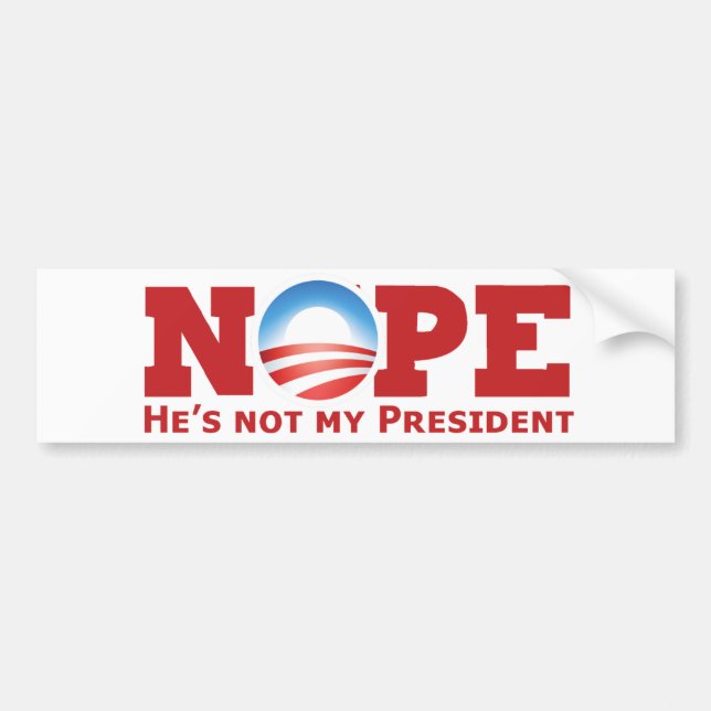 Nope anti-obama nobama autoaufkleber (Vorne)