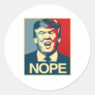 NOPE - Anti-Trump-Poster - Anti-Trump - Runder Aufkleber