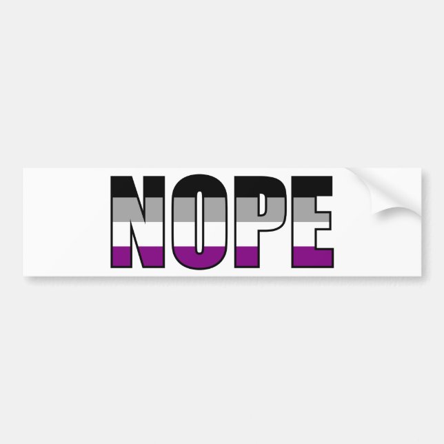Nope Asexual Pride Flag Ace Pride Autoaufkleber (Vorne)
