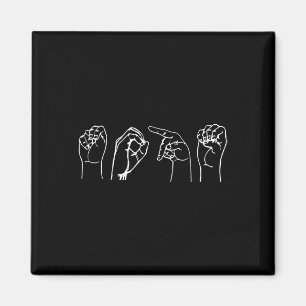 Nope ASL Pro Deaf Awareness Sign Language Interpre Magnet