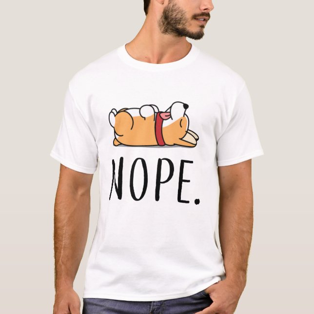Nope Corgi T-Shirt (Vorderseite)