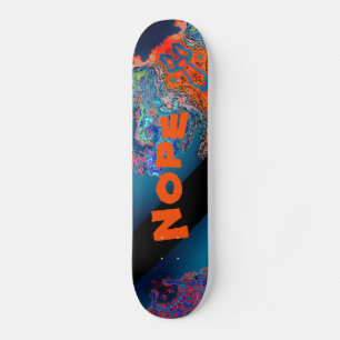 Nope Crazy Alien Colors Psychedelic Skateboard