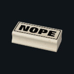 NOPE Funny Meme Simple Typografie Niedlich Humoris Gummistempel<br><div class="desc">Nope Funny Sarcasm Spaß Gummi Briefmarke - Text kann angepasst werden. Wählen Sie die Farbe des Tintenpolsters aus. Einfaches, modernes minimalistisches Design kommt genau auf den Punkt. Sarcastic inspiirationale / motivierend Satire Zitat macht ein lustiges Büro Gag Geschenk für Mitarbeiter, Angestellte, Chef, Sekretärin, Verwaltungsassistent, Büroleiter, Lehrer etc. Fügen Sie den...</div>