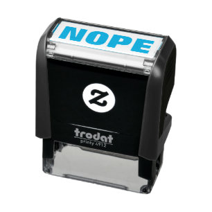 NOPE Funny Meme Simple Typografie Niedlich Humoris Permastempel