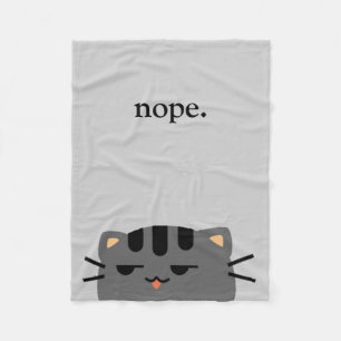 Nope Kitty Fleecedecke