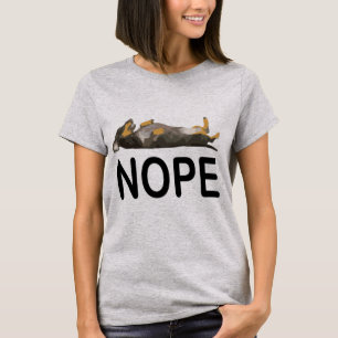 Nope Lazy Dackel T-Shirt