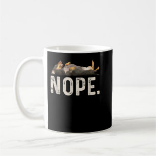 Nope Lazy Dackel T - Shirt Kaffeetasse