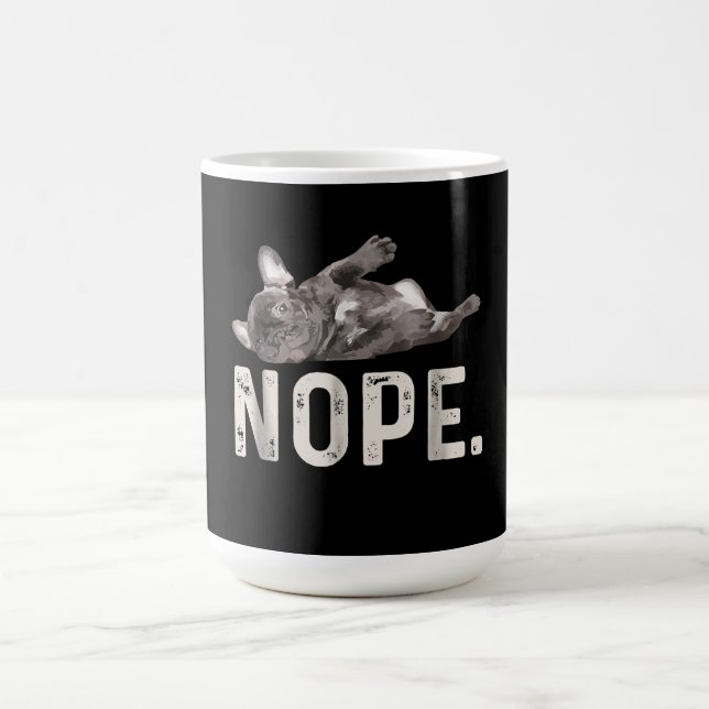 Nope Lazy French Bulldog Dog Lover Gift Kaffeetasse (Mittel)