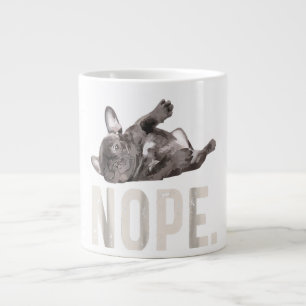 Nope Lazy French Bulldog Lover Gift Jumbo-Tasse