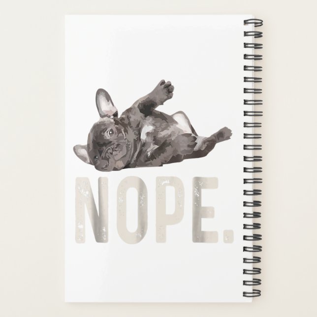 Nope Lazy French Bulldog Lover Gift Planer (Rückseite)