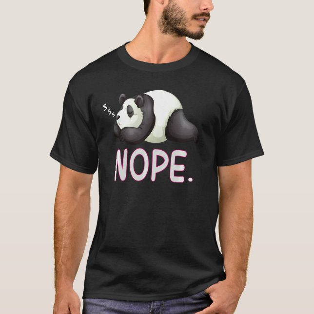 Nope Lazy Panda Note Heute Pullover (Vorderseite)