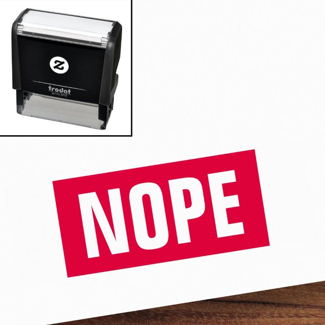 Nope lustig permastempel (Nope funny self-inking stamp)