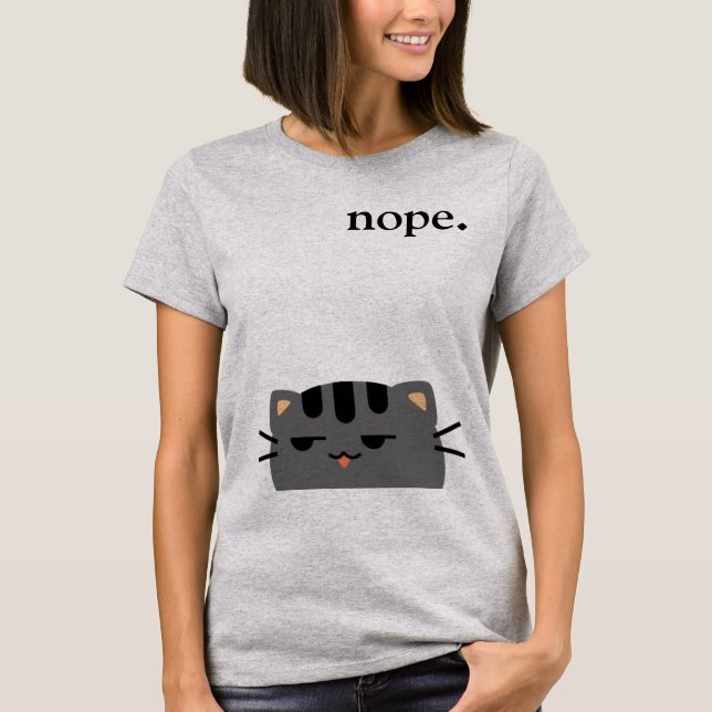 Nope Miezekatze T-Shirt (Vorderseite)