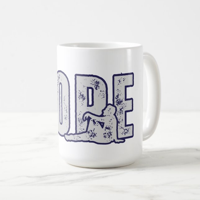 NOPE – Minimal Funny Mood Coffee Cup Kaffeetasse (VorderseiteRechts)