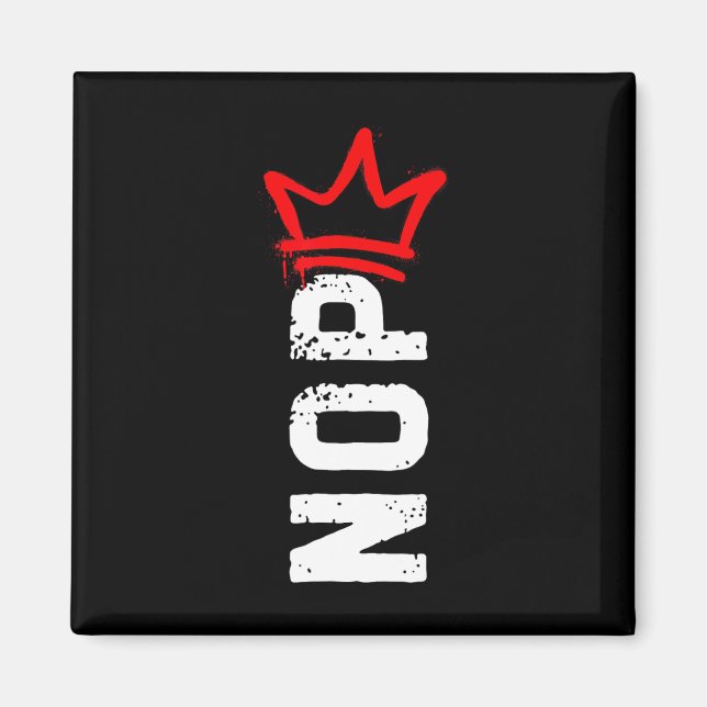 Nope No Kings Protest Sign Funny AntiTrump 4. Magnet (Vorne)