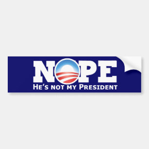 Nope nobama autoaufkleber