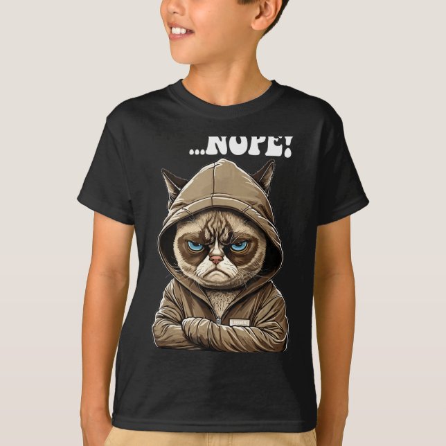 Nope! Nope - Employee Work Colleagues Teenager Cat T-Shirt (Vorderseite)