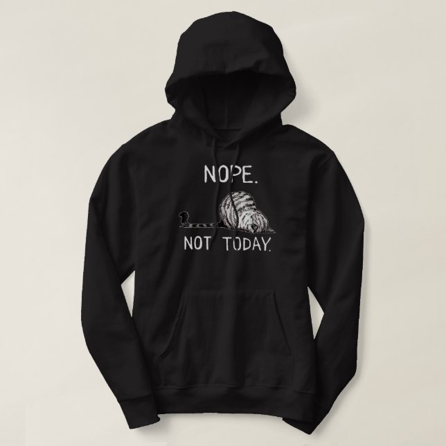 Nope Not Funny Lazy Cat Premium T - Shirt (Design vorne)