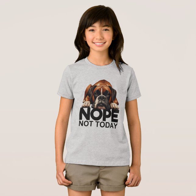 Nope Not Today Boxer Tri-Blend Shirt (Vorderseite Voll)
