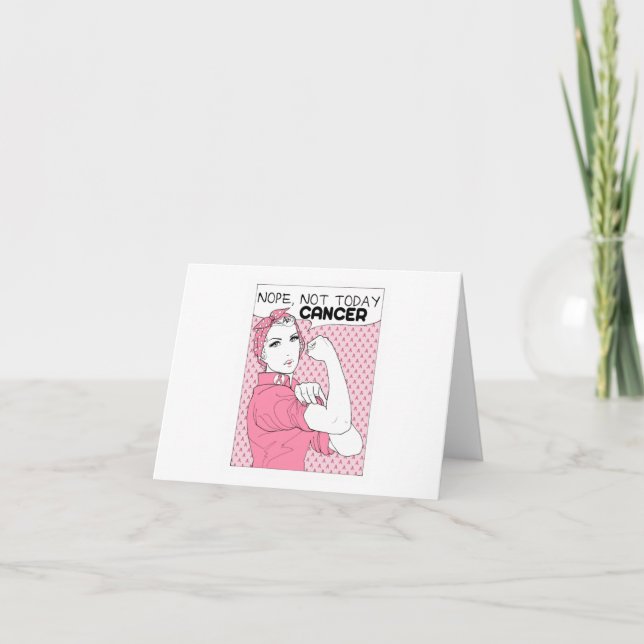 Nope not Today Cancer Breast Cancer Cancer Awarene Einladung (Vorderseite)