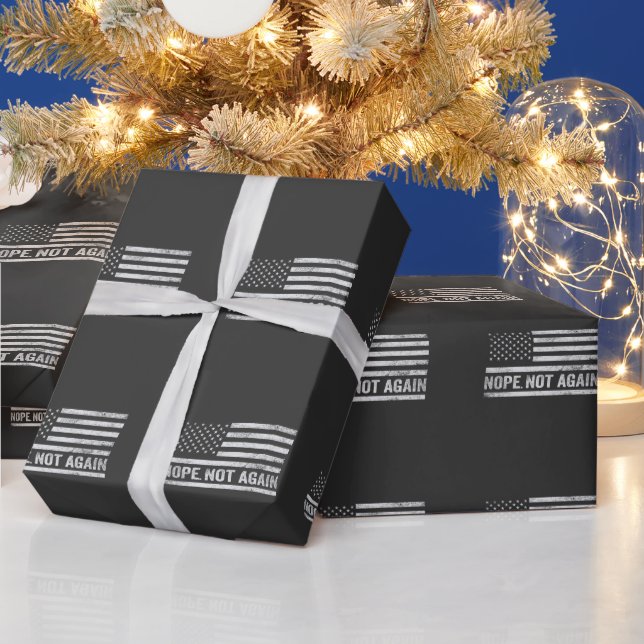 Nope Not wieder Funny USA Flag Republikaner Trump Geschenkpapier (Feiertage)