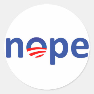 Nope Obama Runder Aufkleber