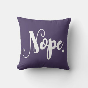 Nope or Yep Funny zweiseitig handschrift Word Art Kissen