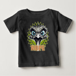 NOPE Ostrich Black Baby Tee