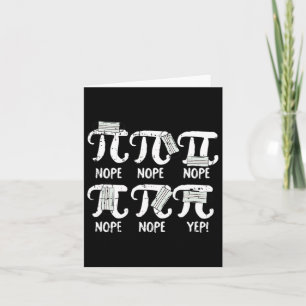 Nope Pi Day Funny Face Mask Teacher Student Quark Karte